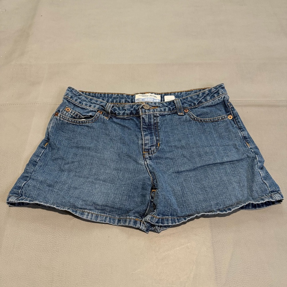 VTG Y2K Old Navy Blue Jean Women Denim Short Blue Skate Grunge Clueless-4-6941